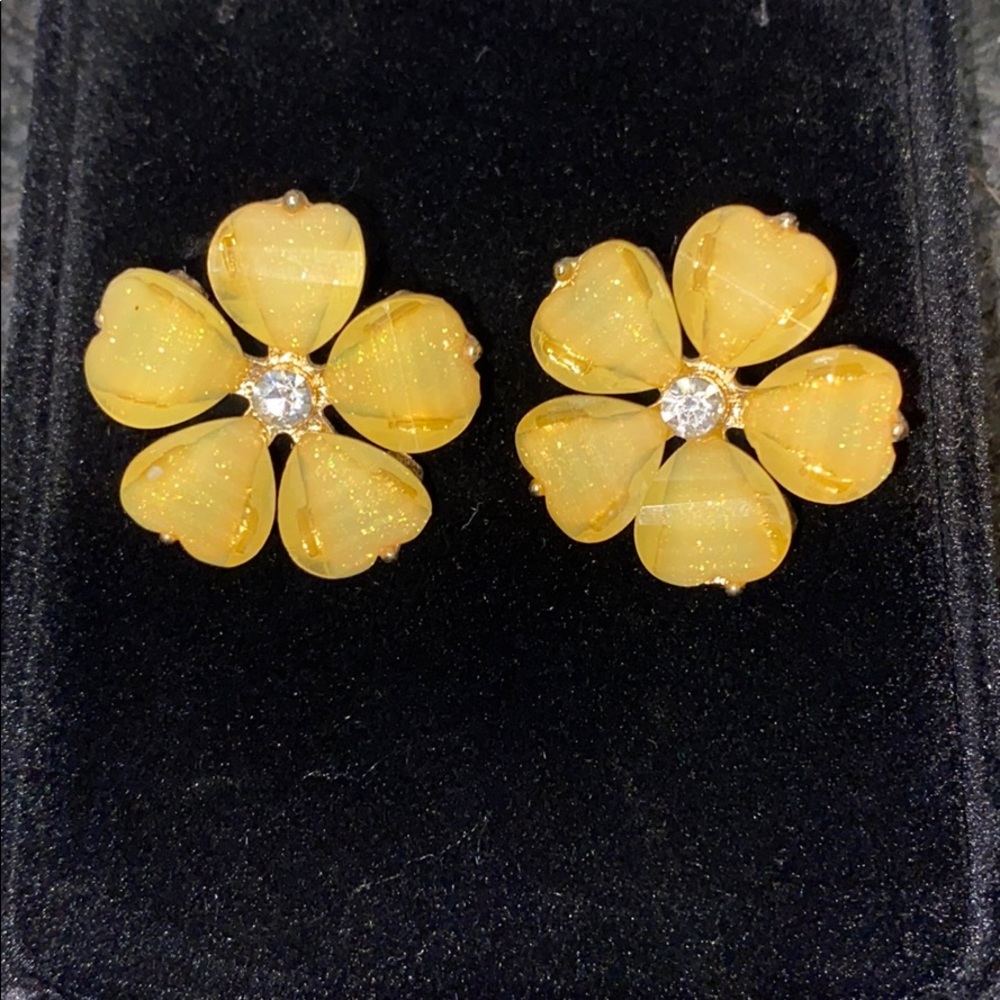 Large flower earrings